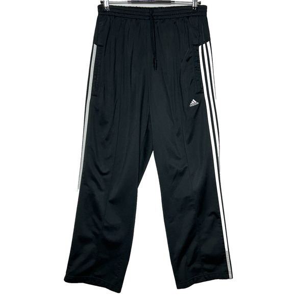 Adidas Track Pants Mens Medium Black Measures 30x30 Elastic Waist Drawstring Gym - Picture 1 of 10